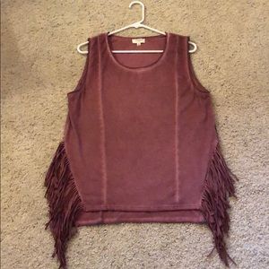 Umgee tank with fringe